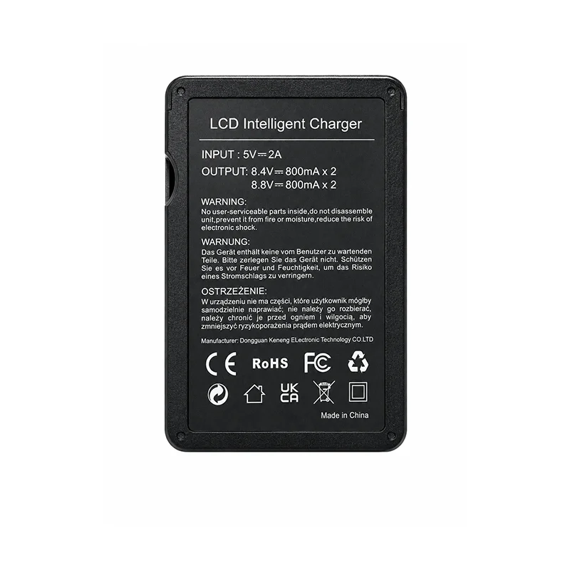 DMW-BLH7 Dual Battery Charger For Panasonic Lumix DMC-GM5 GF7 GF8 GF9 LX10 LX15 Lithium Ion Battery Charger