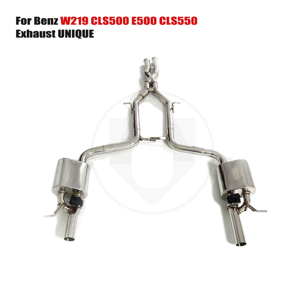 UNIQUE For 2007-2011 Benz W219 CLS500 E500 CLS550 5.0L V8 performance valve exhaust system ss304 exhaust muffler