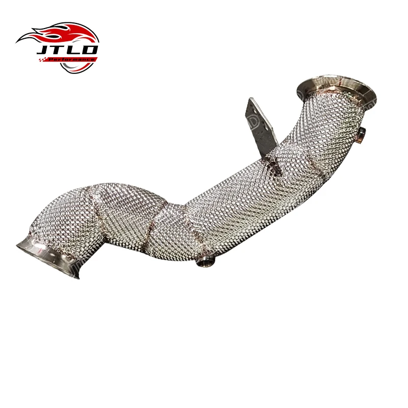 

JTLD Performance 304SS Exhaust Catless LHD Downpipe Turbo with Heat Shield for Mercedes-Benz W205 C300 Left Hand Drive