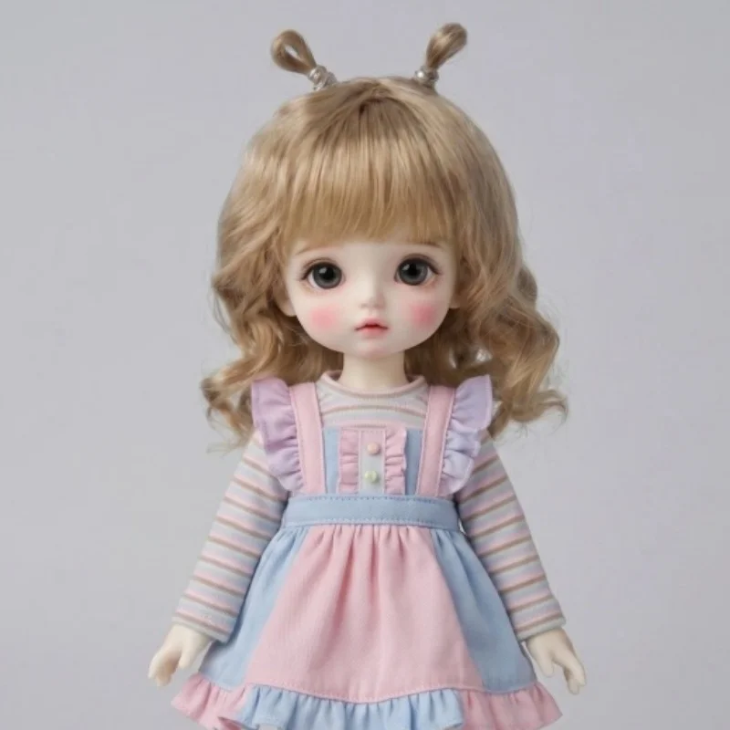 

JD544 Lovely Upstyle BJD Synthetic Mohair Wig Full Bang Style Doll Hair For Size 1/12 1/8 1/6 1/4 1/3 Blythe Cheap Accessories