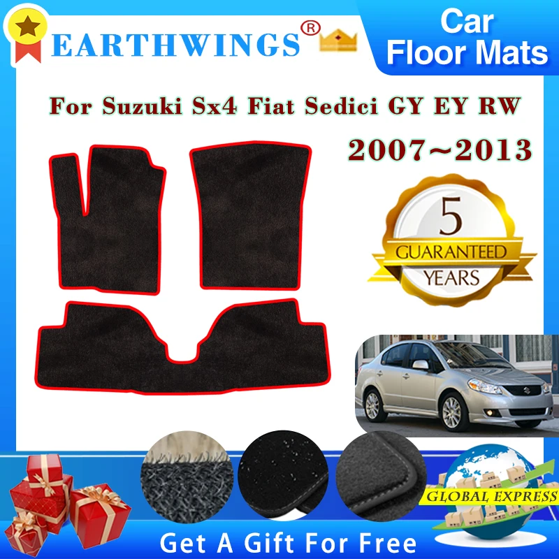 

For Suzuki Sx4 Fiat Sedici GY EY 2007~2013 Car Floor Mats Rugs Panel Footpads Carpets Cape Cover Foot Pads Stickers Accessories