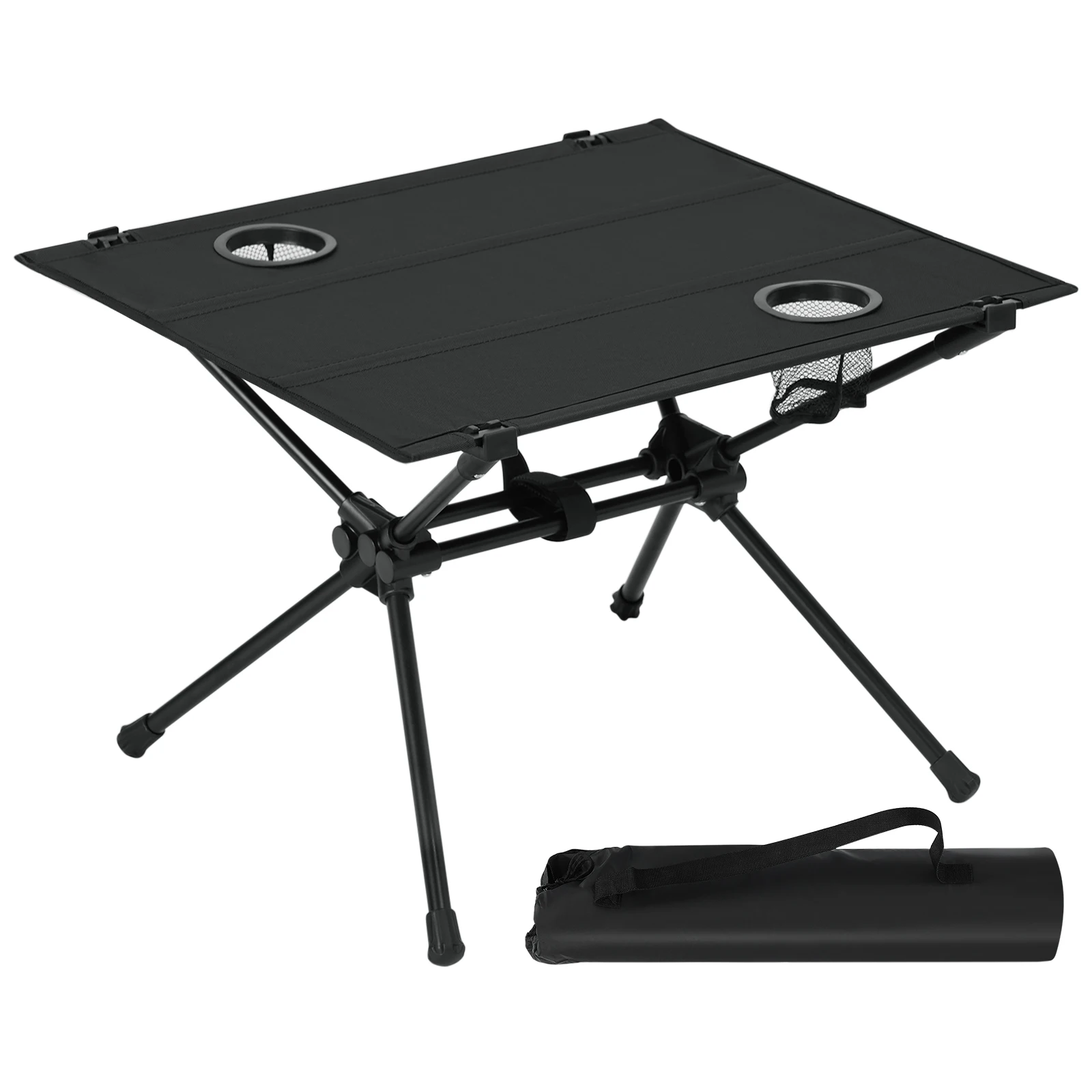 Folding Camping Table Portable Outdoor Lightweight Table with 2 Cup Holders Carry Bag for Picnic Fishing Beach Garden BBQ