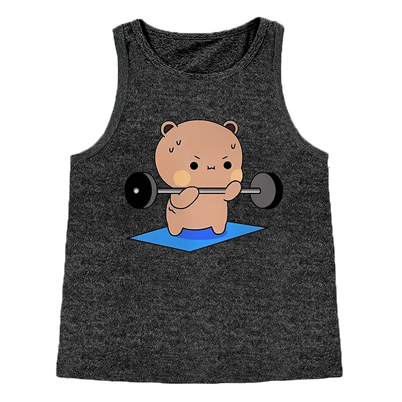 Cute Kid Weightlifting Safety Women's Tank Top Loose O Neck Sleeveless Casual Tank Top Women's Clothing