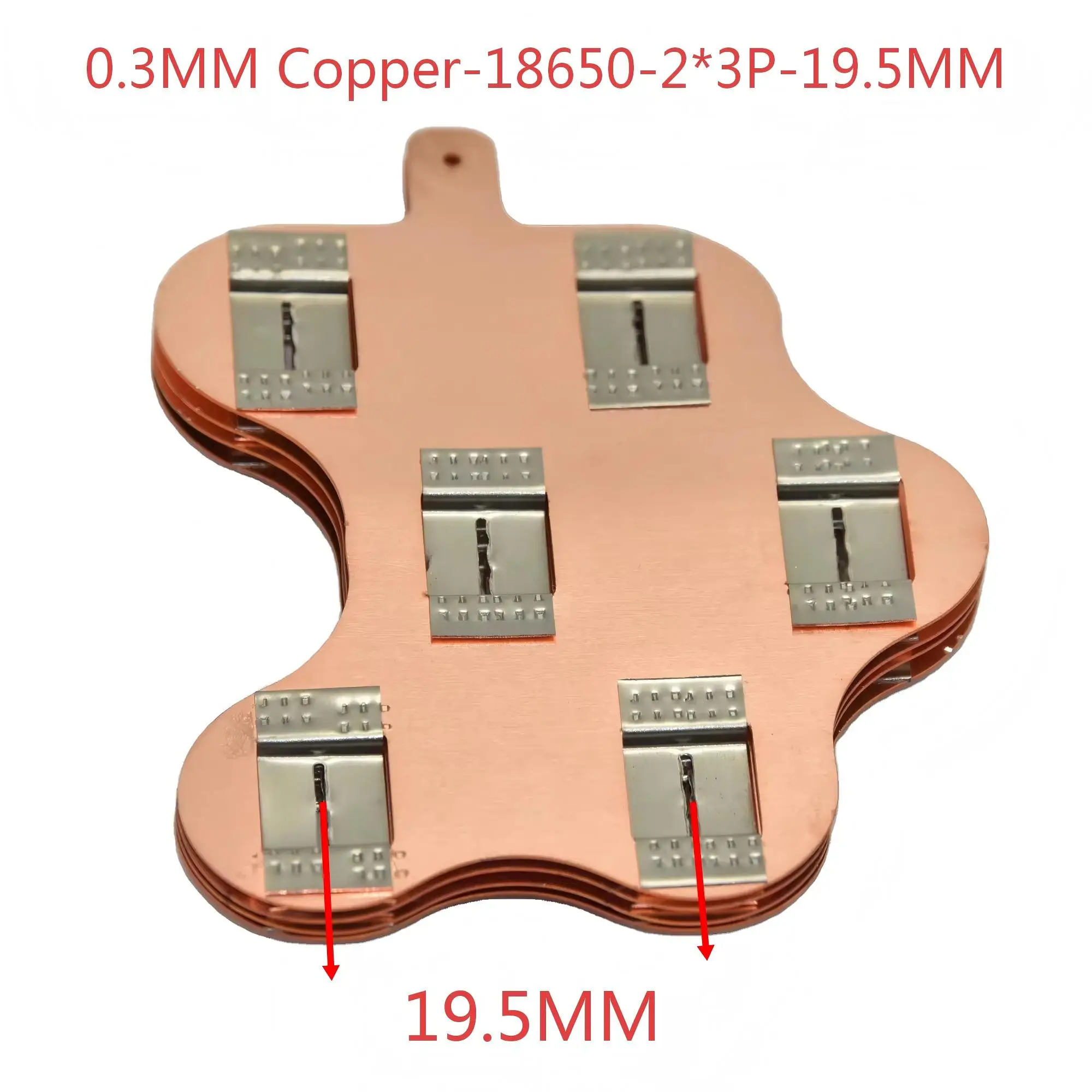 WELLGO 20PCS 0.3MM Thickness Copper & Nickel Alloy Insulated Rust-Resistant 200A 19.5MM 18650 2*3P Busbar Bending Component