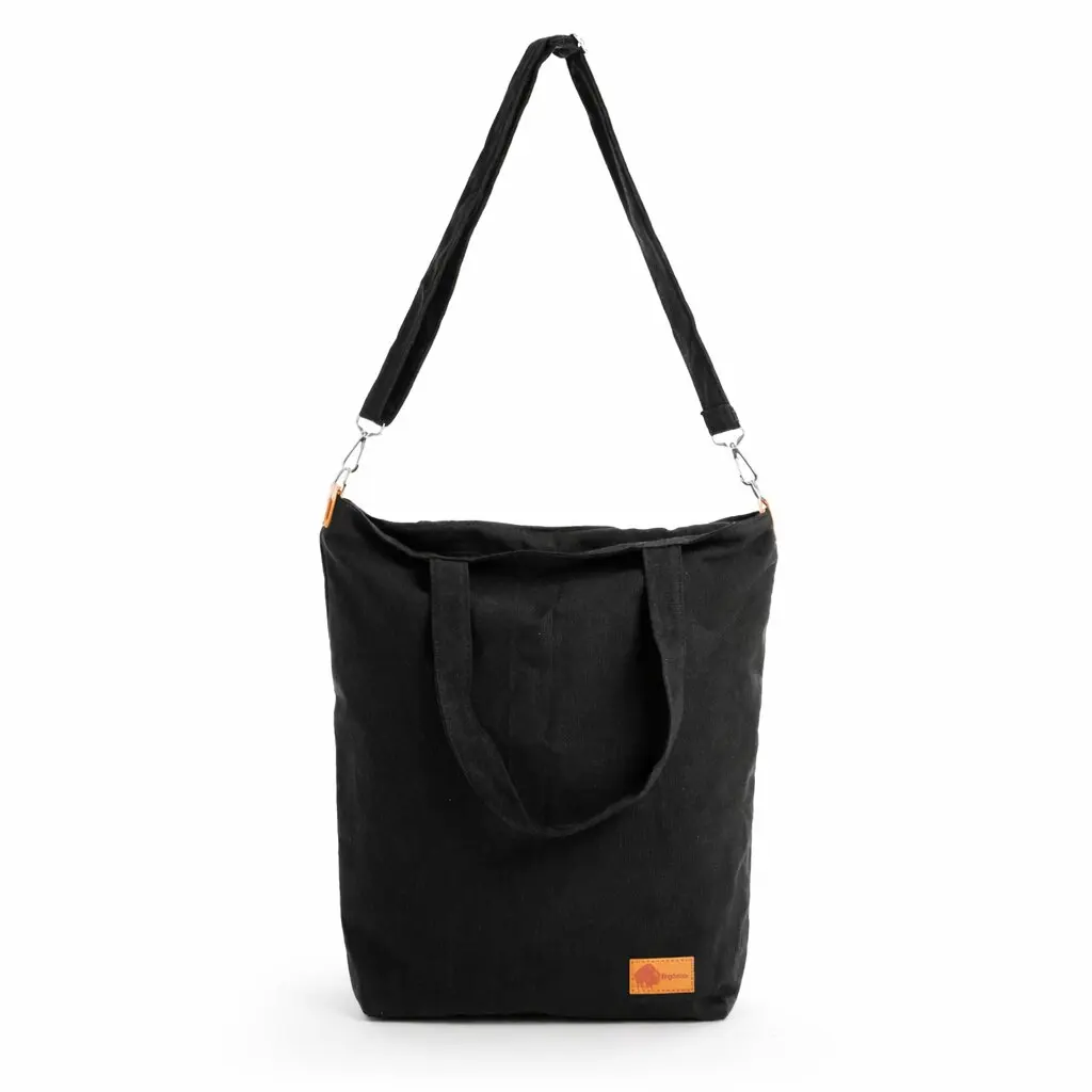 BigDean Canvas Umhängetasche Damen groß – Shopper Schultertasche mit Reißverschluss & vielen Fächern, Stofftasche Freizeittasche Arbeitstasche Schultasche Uni Tasche für Alltag Shopping Büro