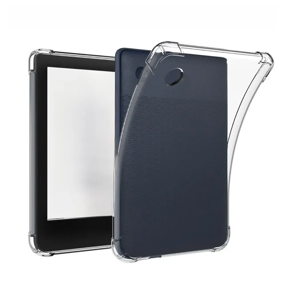 Transparente TPU tampa traseira macia, Shell protetor, Shockproof E-book Reader Case para Kobo Libra