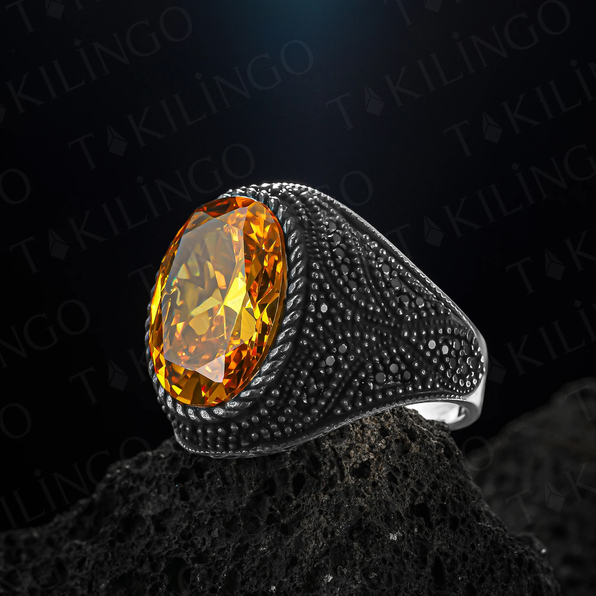 s925-solid-sterling-silver-oval-black-zircon-with-yellow-citrine-stone-men's-ring-turkish-handmade-jewelry-gift-for-men