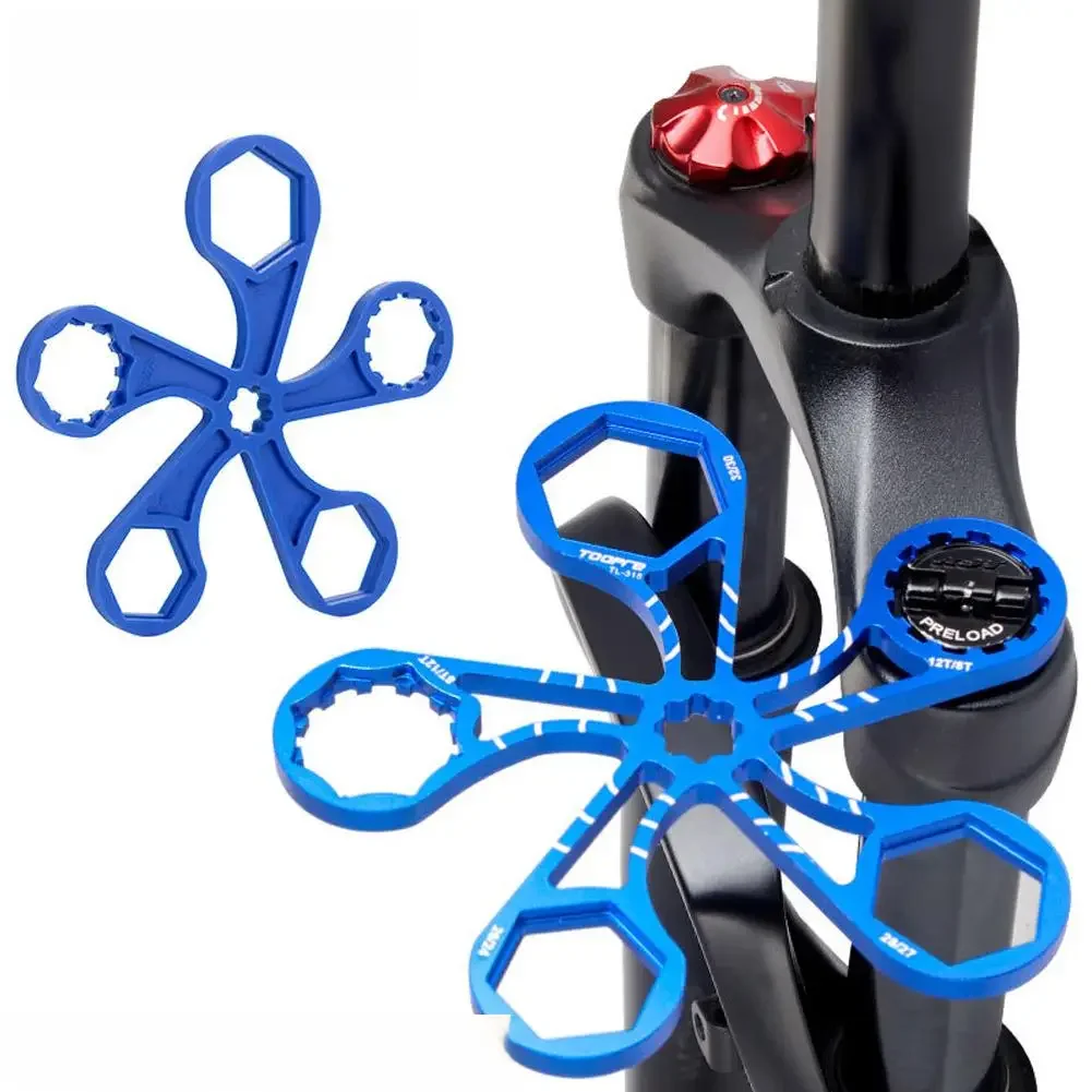 AliExpress TOOPRE MTB Bike Bicycle Suspension Front Fork Cap Wrench Tool 8T/12T For SR Suntour XCR/XCT/XCM/RST 24/26mm
