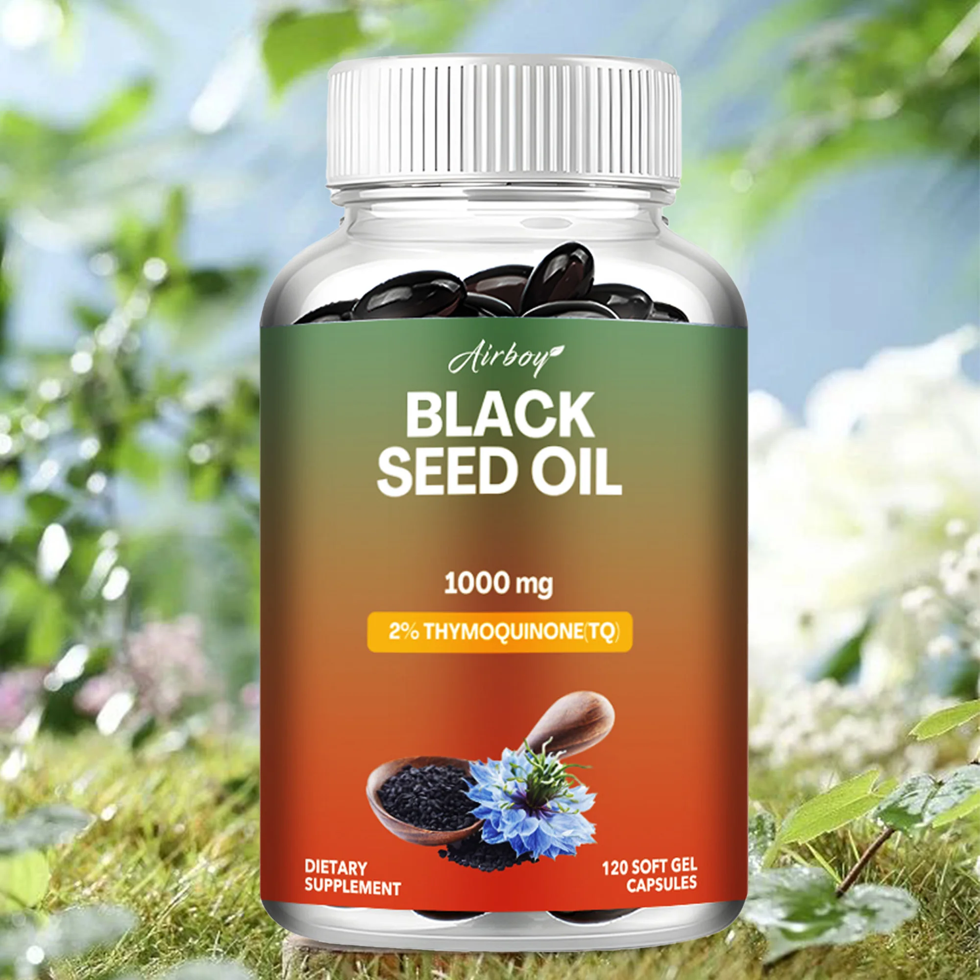 Black Seed Oil Capsules - Supports Hair, Skin, Joints, Digestive Health, Antioxidant - 120 Capsules