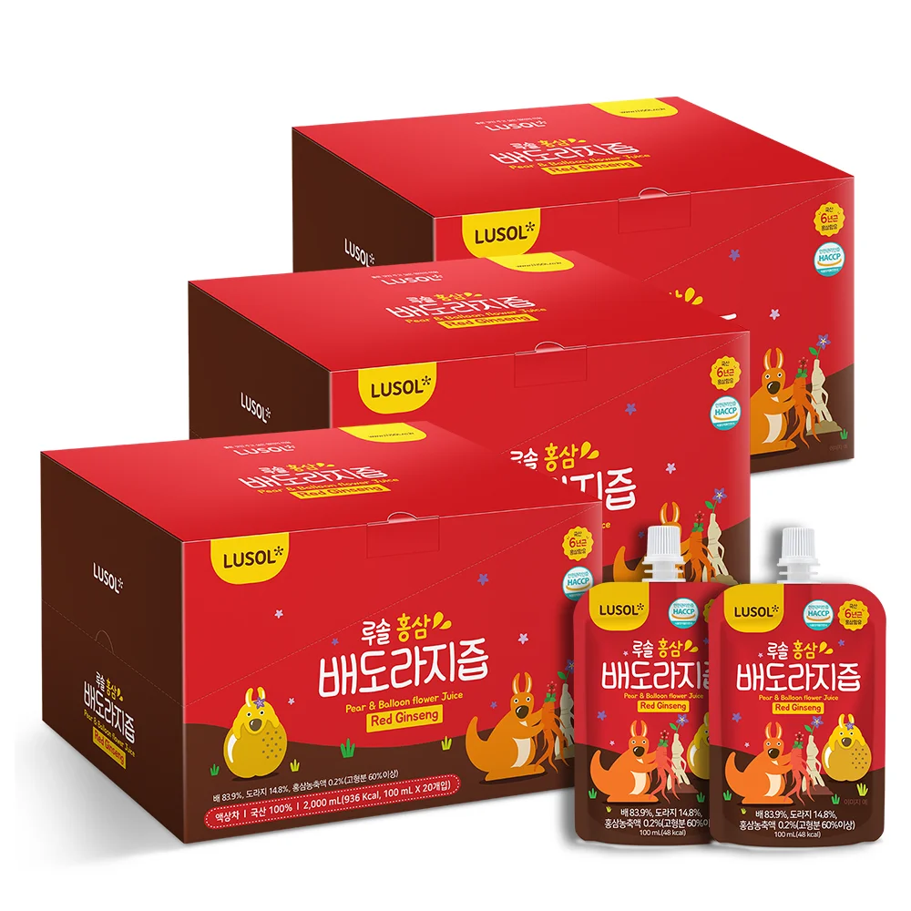 [LUSOL][LUSOL] Susol ginseng rojo jugo de planta del vientre caja de regalo de 60 bolsas