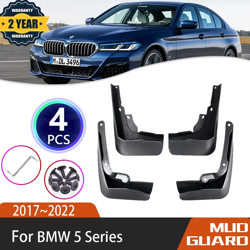 

Car Mudguards 4 Peice Set For BMW 5 Series G30 2017~2022 2020 Auto Mudflap Mud Guard Flaps Splash Flap Fender Car Accessories