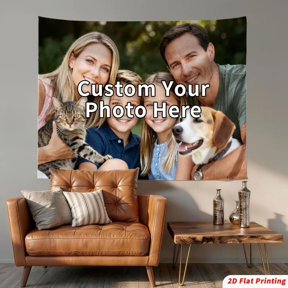1pc Custom Photo Square Tapestry Backdrop – Indoor Wall Decoration, Perfect for Birthdays, Parties, Festivals And Everyday Decor