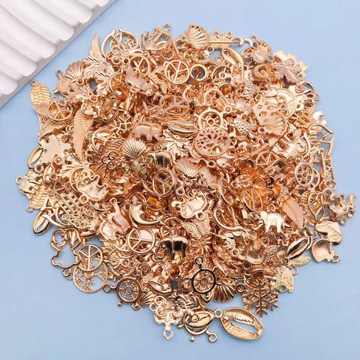 20/30/50pcs Alloy KC Golden Fashion Charms Various Mixed Pendants for DIY Bracelet Necklace Jewelry Making Accessories