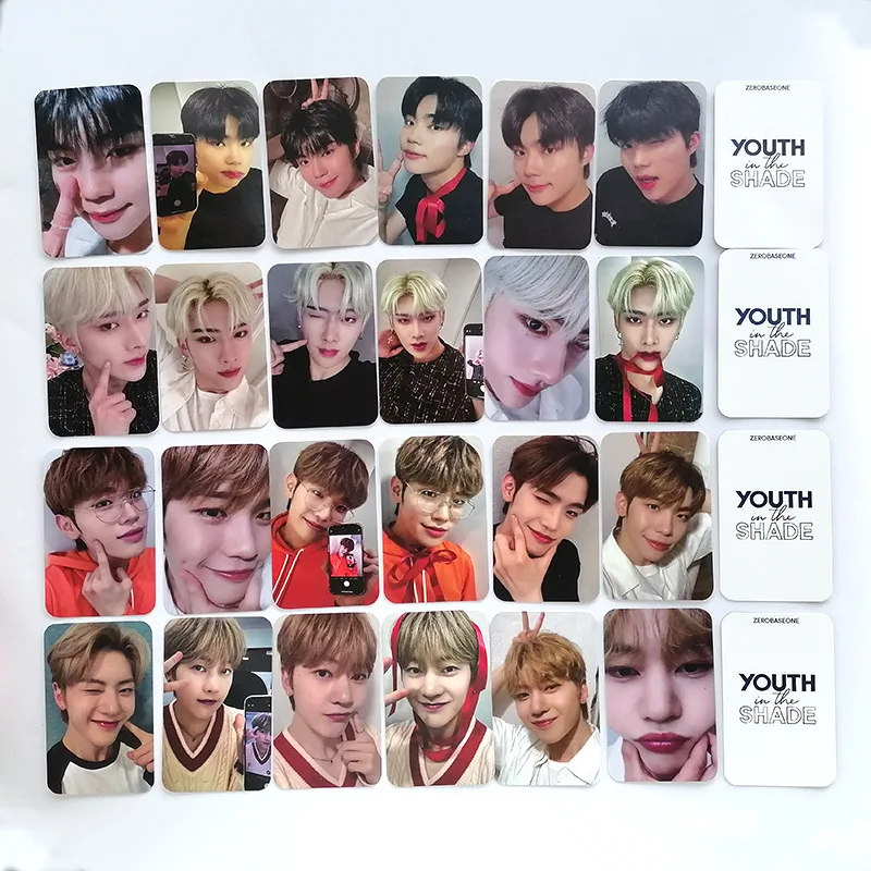 6Pcs/Set KPOP ZB1 YOUTH IN THE SHADE Album Selfie LOMO Cards Pesonal Member Yujin Jiwoong Gyuvin Cute Photocard Fans Collection