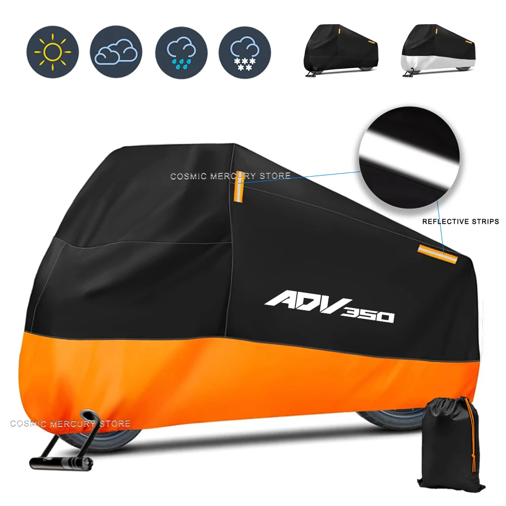 210D Motorcycle Cover Waterproof Motor Dust Rain UV Protective Outdoor Cover All Season For HONDA ADV350 ADV 350 2021 2022