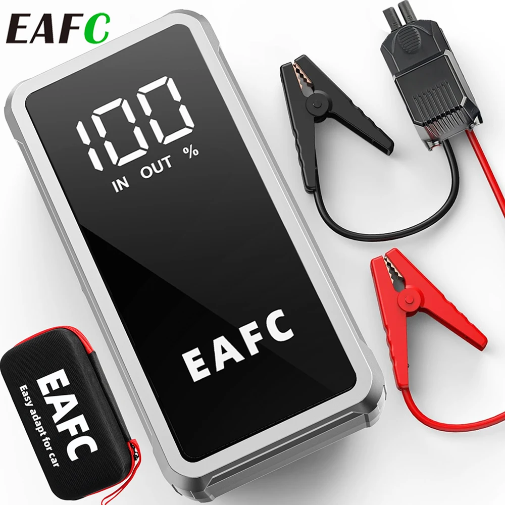 EAFC 4000A 12V Auto-Starthilfe mit LCD-Bildschirm, Hochleistungs-Powerbank, tragbares Booster-Ladegerät, leistungsstarkes Batterie-Startgerät