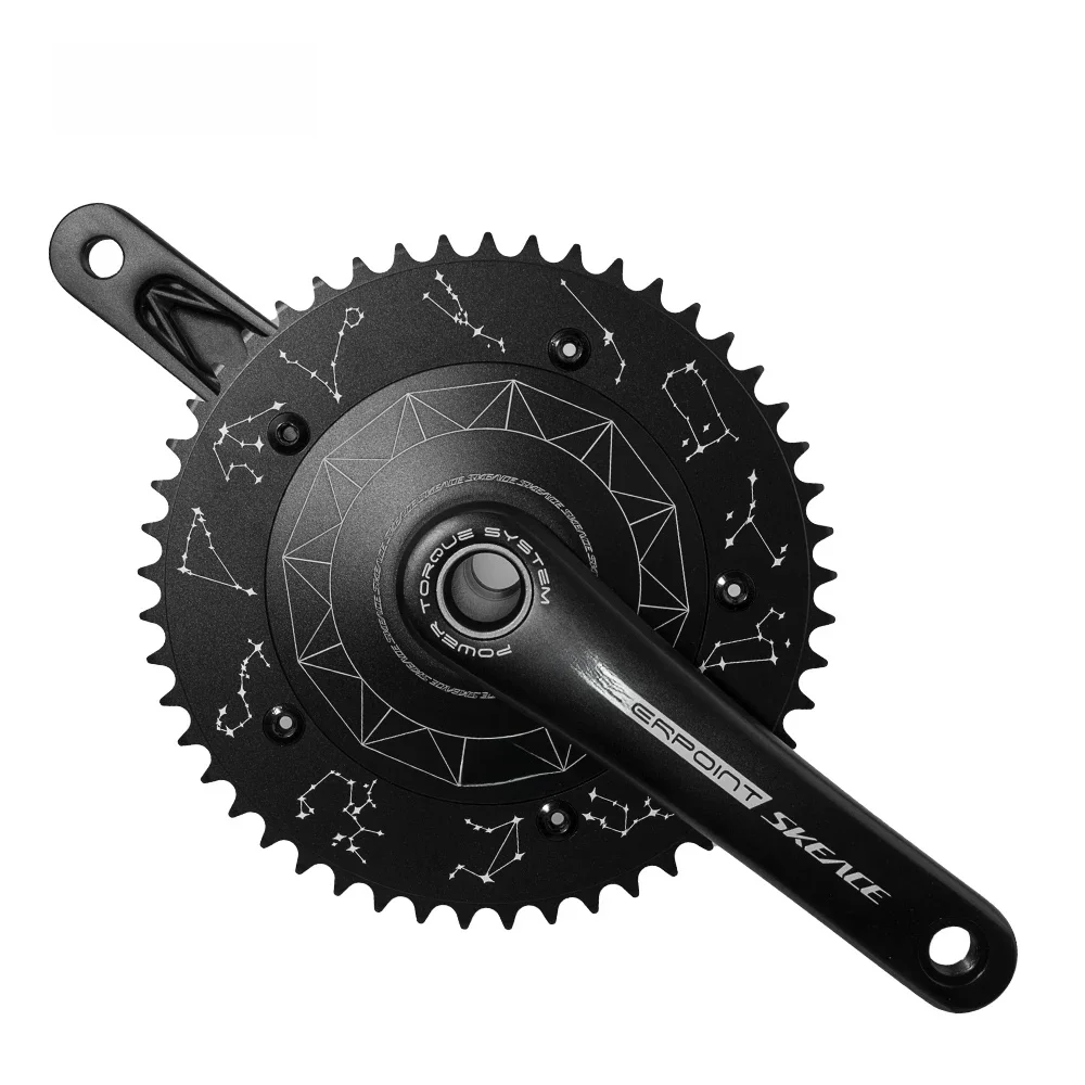 AliExpress NONE SKEACE Powerpoint Hollowtech Crankset, Fixie Crank, Single Speed Fixed Gear Bike, Track Bicycle Chainwheel, 49T, 165mm, 144BCD