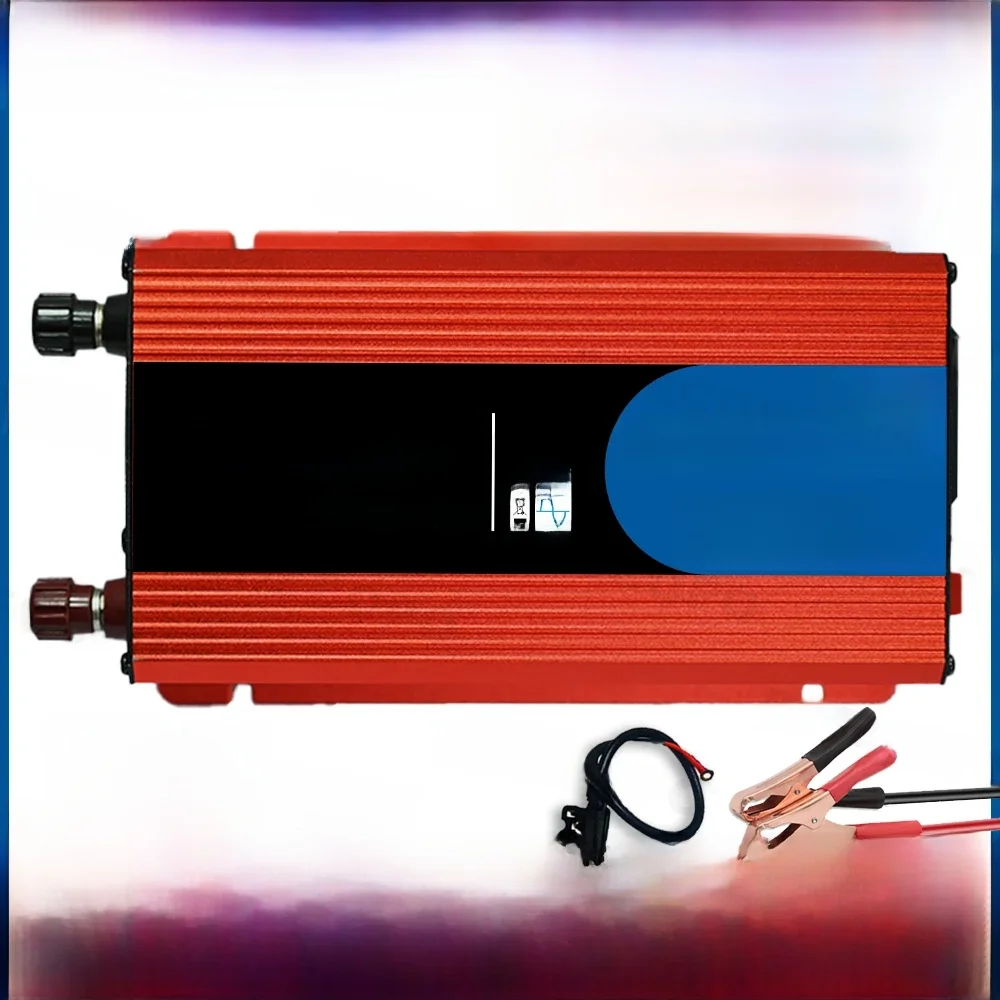 6000W draagbare slimme omvormer 12V/24V/48V naar 110V/220V AC met USB-poort en krokodillenklemmen voor campers, vrachtwagens Wereldwijd CE-gecertificeerd - afbeelding 2