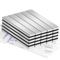 Strong Neodymium Magnets, Powerful Permanent Rare Earth Bar Magnet with Double-Sided Adhesive, Heavy Duty Magnet Bar Flat Neodym