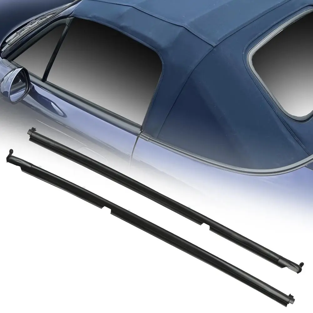 

Weatherstrip Seals Door Glass Window Molding Right + Left Side Fit for 90-05 Miata Mx-5 Black Glass Sealing Strips Waterproof