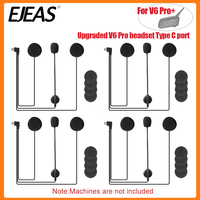 EJEAS V6 Pro+ Motorcycle Helmet Intercom New TYPE-C Jack Microphone Speaker Headset for Vnetphone V6 Bluetooth Interphone