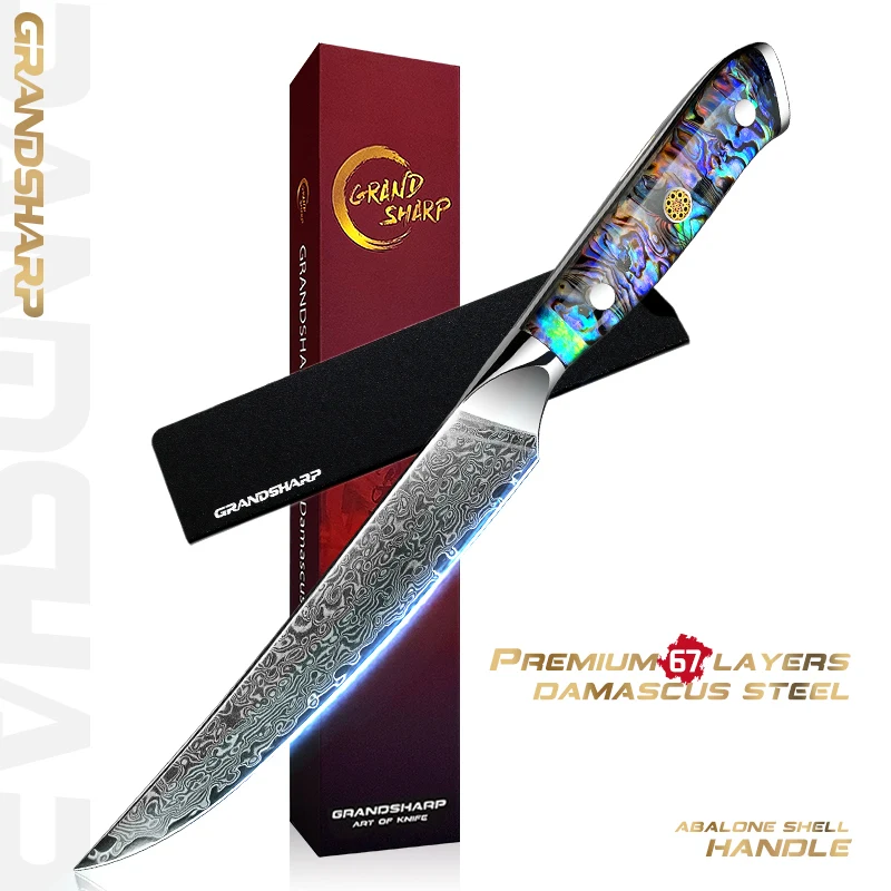 Premium Quality Steak Knife Japanese Damascus Steel Chef Kitchen Knives Cutlery Dining Cookware Tools Tomato Knife NEW