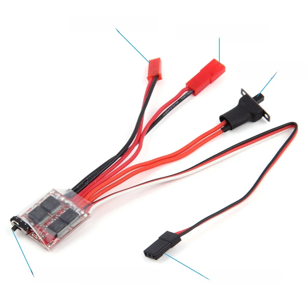 Micro ESC 20A 30A brossé ESC RC ESC contrôleur de vitesse électrique 2S 4 ~ 8v pour bricolage Mini 1/16 1/18 1/24 RC voiture bateau réservoir avec frein