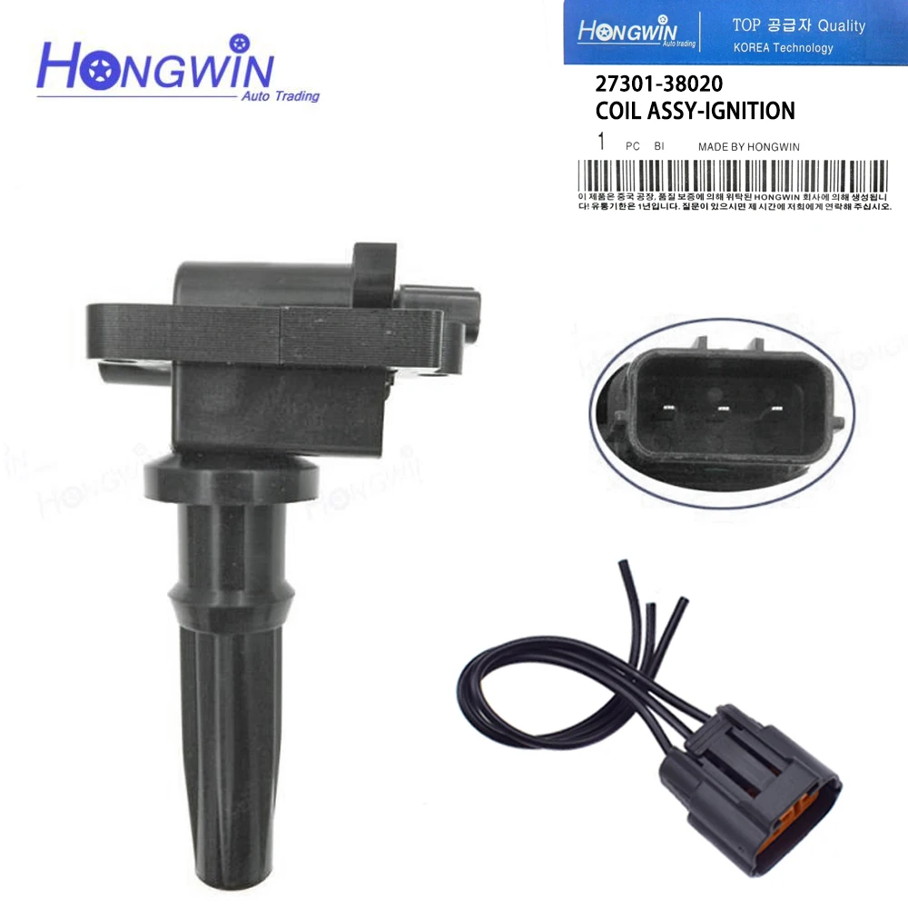 27301-38020 Ignition Coil For Hyundai Santa Fe Sonata Kia Optima 2.4L 4cyl 1999-2006 C1226 5C1155 1788294 E874 IC396 2730138020