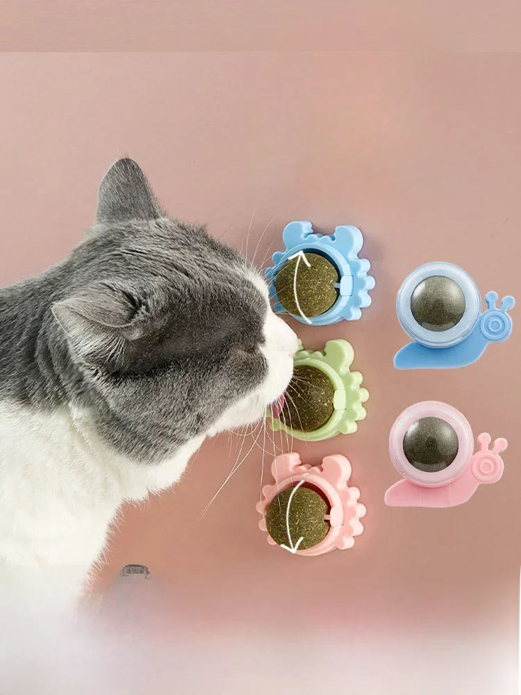 1PC Natürliche Katzen Süßigkeiten Snack Ball Drehbare Spielzeug Katzenminze Reine Katze Molaren