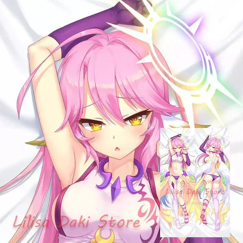

Dakimakura Jibril No Game No Life Body Pillow Cover Double-Sided Print Anime 2WAY Life-Size Pillowcase Gifts