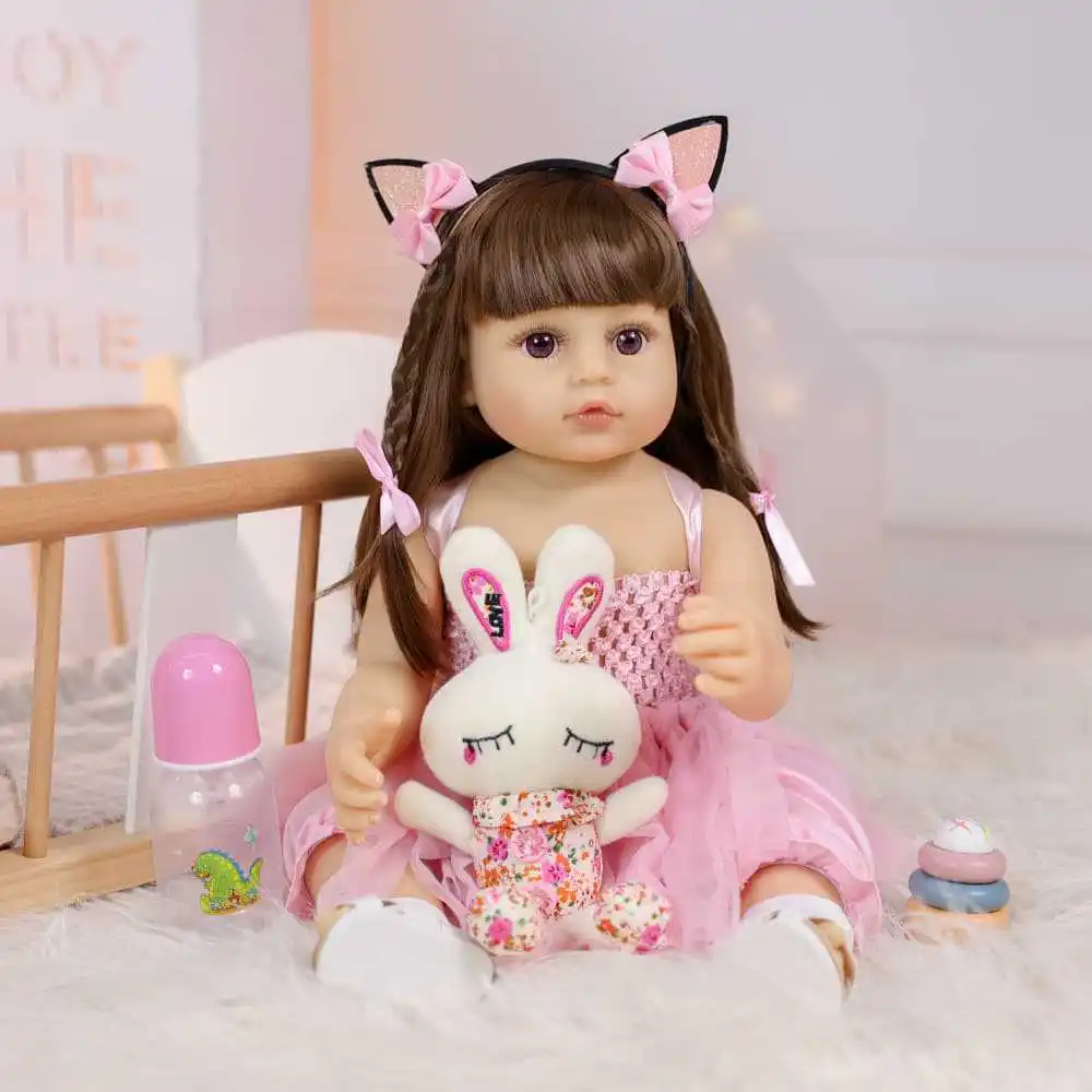 

Cloveray 22-дюймовая классическая реалистичная кукла реборн, мягкая виниловая кукла, высококачественная игрушка, игровой домик, кукла, детский рождественский подарок