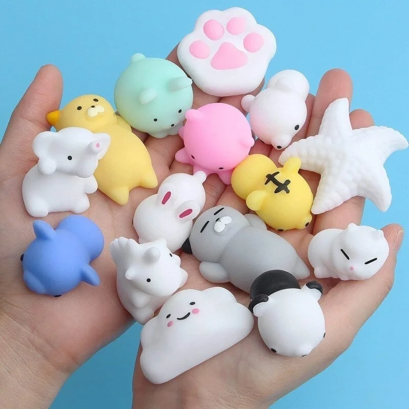 20/25/30/40/50 Squishy Mochi Soft Squishy Squishy Creatures TPR Silicone Super Cute