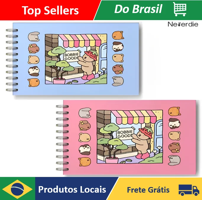 Livro De Colorir Bobbie Goods Capa Dura 50 Páginas - Neverdie Store