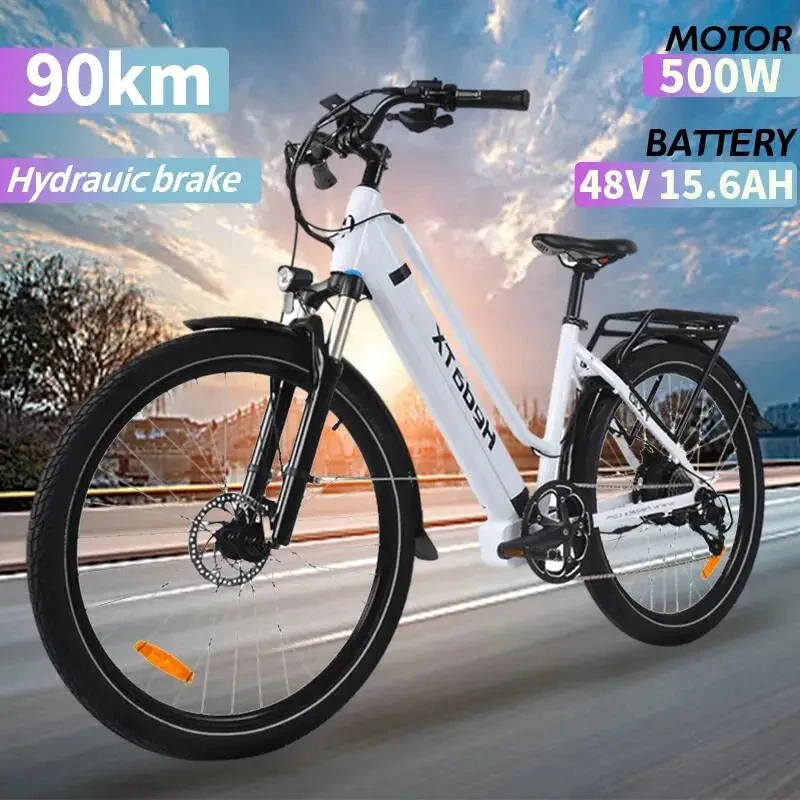 TX10 27.5Inch Electric Bike 500W 48V 20ah Lithium Battery 9 Speed Women's Electric bicycle City E-Bike