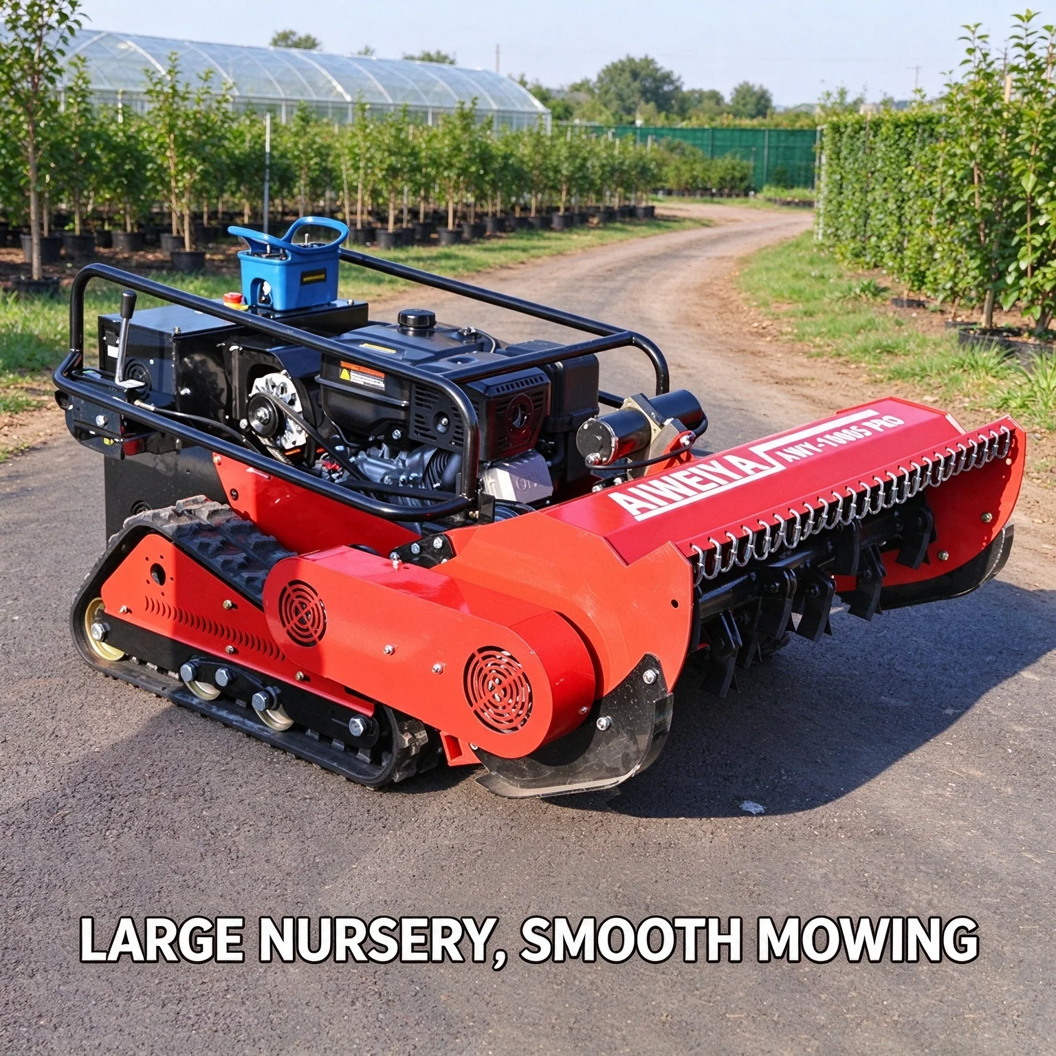 Customized Crawler Track Lawn Mower with Petrol Engine for Commercial Slope and Embankment Maintenance