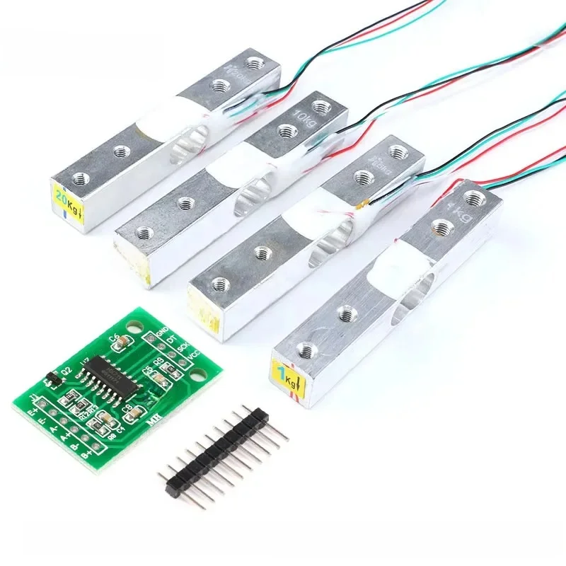 Czujnik ładunku 1KG 5KG 10KG 20KG Moduł AD HX711 Czujnik wagi Waga elektroniczna Czujnik ciśnienia wagi ze stopu aluminium dla Arduino — zdjęcie produktu 7