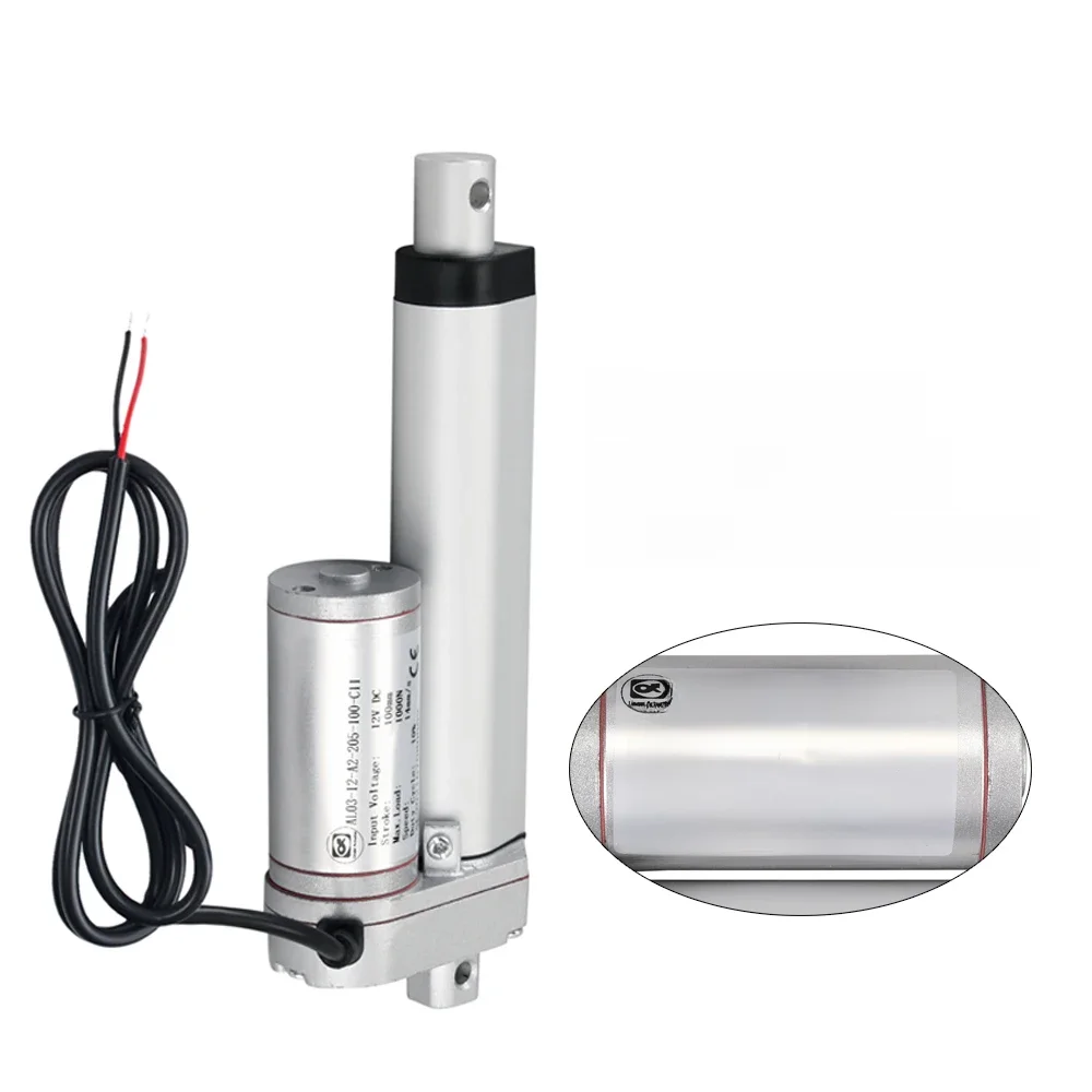1000n Dc 12V Lineaire Actuator Push 100Kg 1000n 50Mm 100Mm 150Mm 200Mm 250Mm 300Mm 350Mm Slag Lineaire Aandrijving Elektromotor 14 Mm/s - afbeelding 2