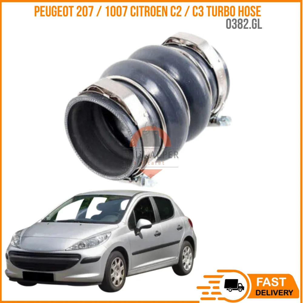 ท่อเทอร์โบ C3 HDI สำหรับเปอโยต์207/1007 1.6 HDI C2 0382.GL เทอร์โบ1.6 HDI