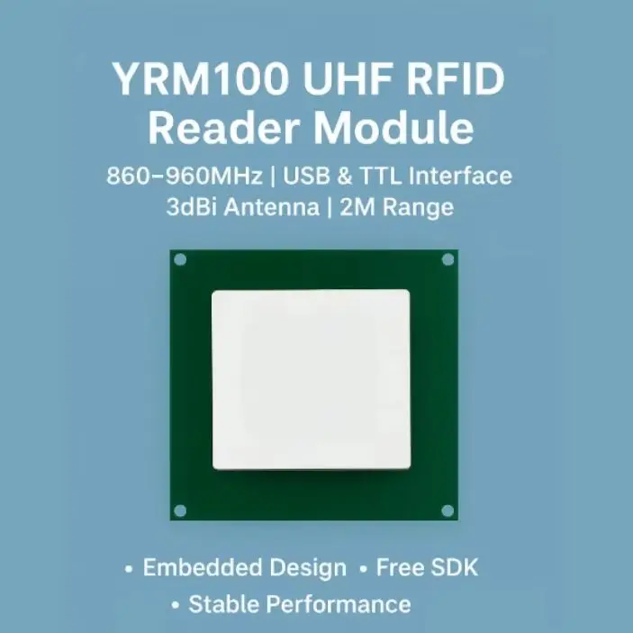 YRM100 UHF RFID Reader Writer Module| Embedded USB TTL Interface for Arduino, ESP32, Raspberry Pi