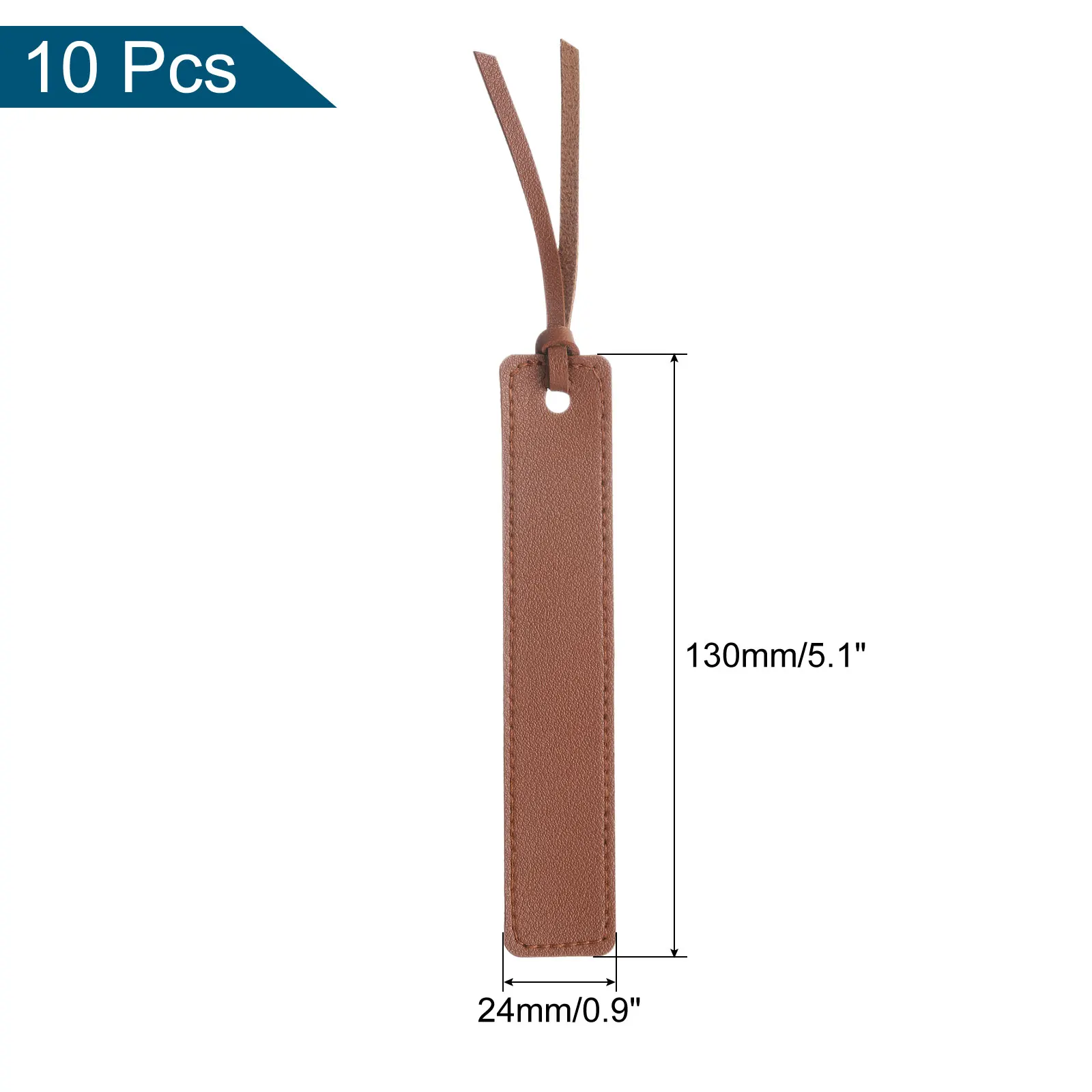 10Pcs Leather Bookmarks Personalized Handmade Leather Tag Read Marks Page Markers with Leather Rope Reader Pager Bookmark Holder