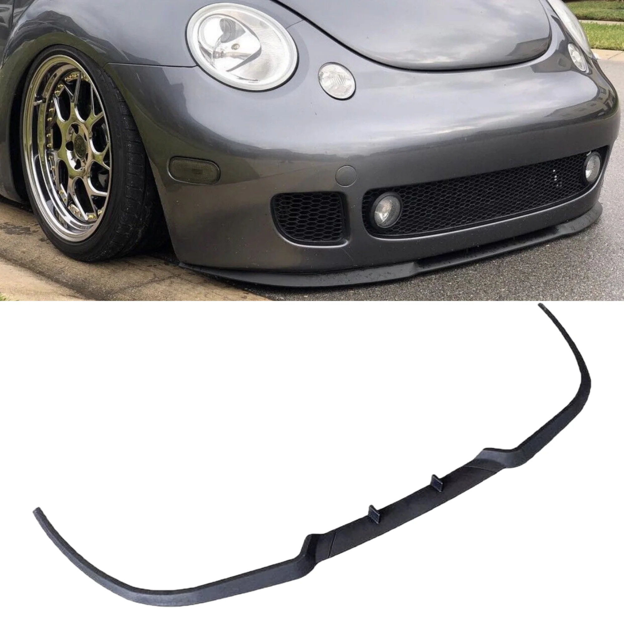 For VW Volkswagen New Beetle CUPRA R FRONT SPOILER FRONT BUMPER LIP Spoiler lip universal 3pcs body kit Sport tuning Protector