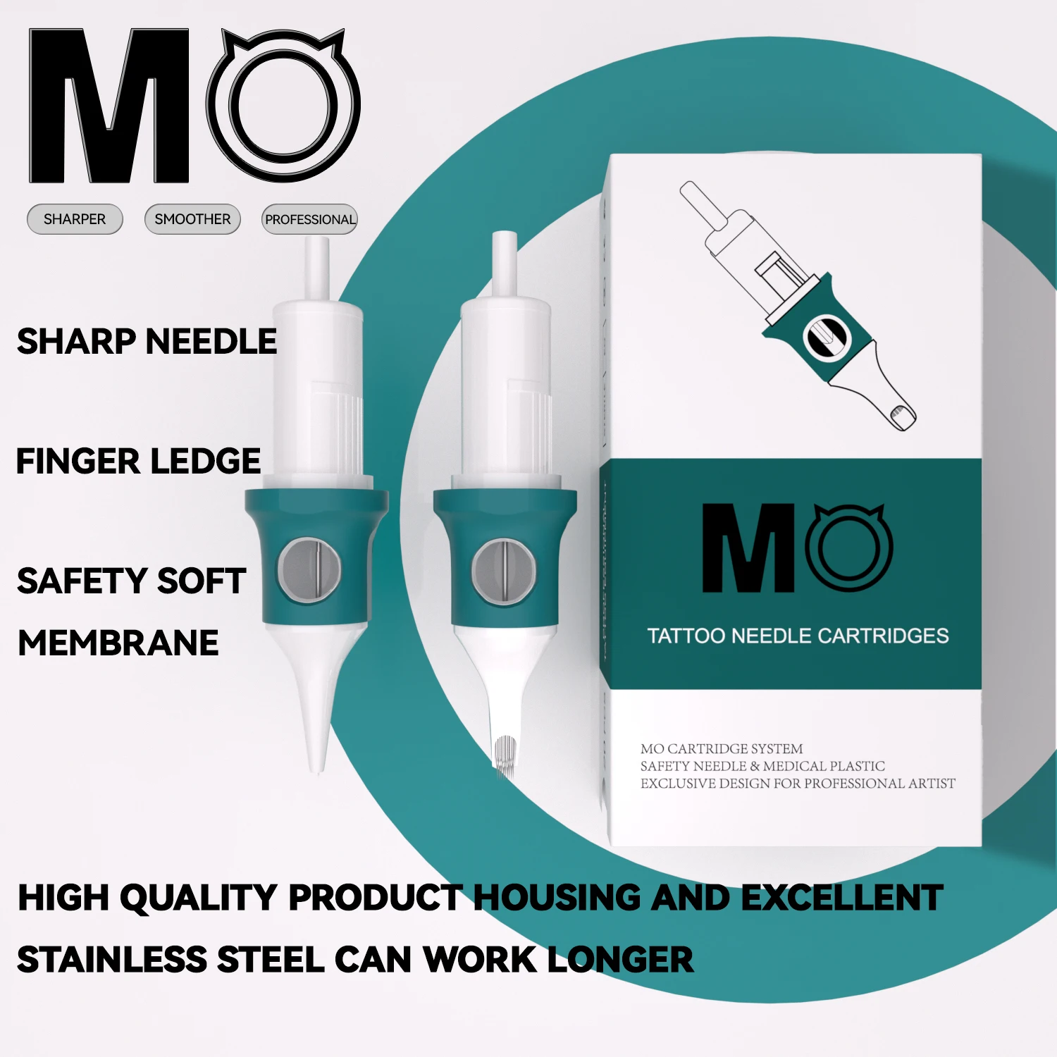 

MO Tattoo Cartridge Needle Round Shader RS Premium Qualtity Professional 20pcs Disposable Needles For Tattoo Machines and Artist
