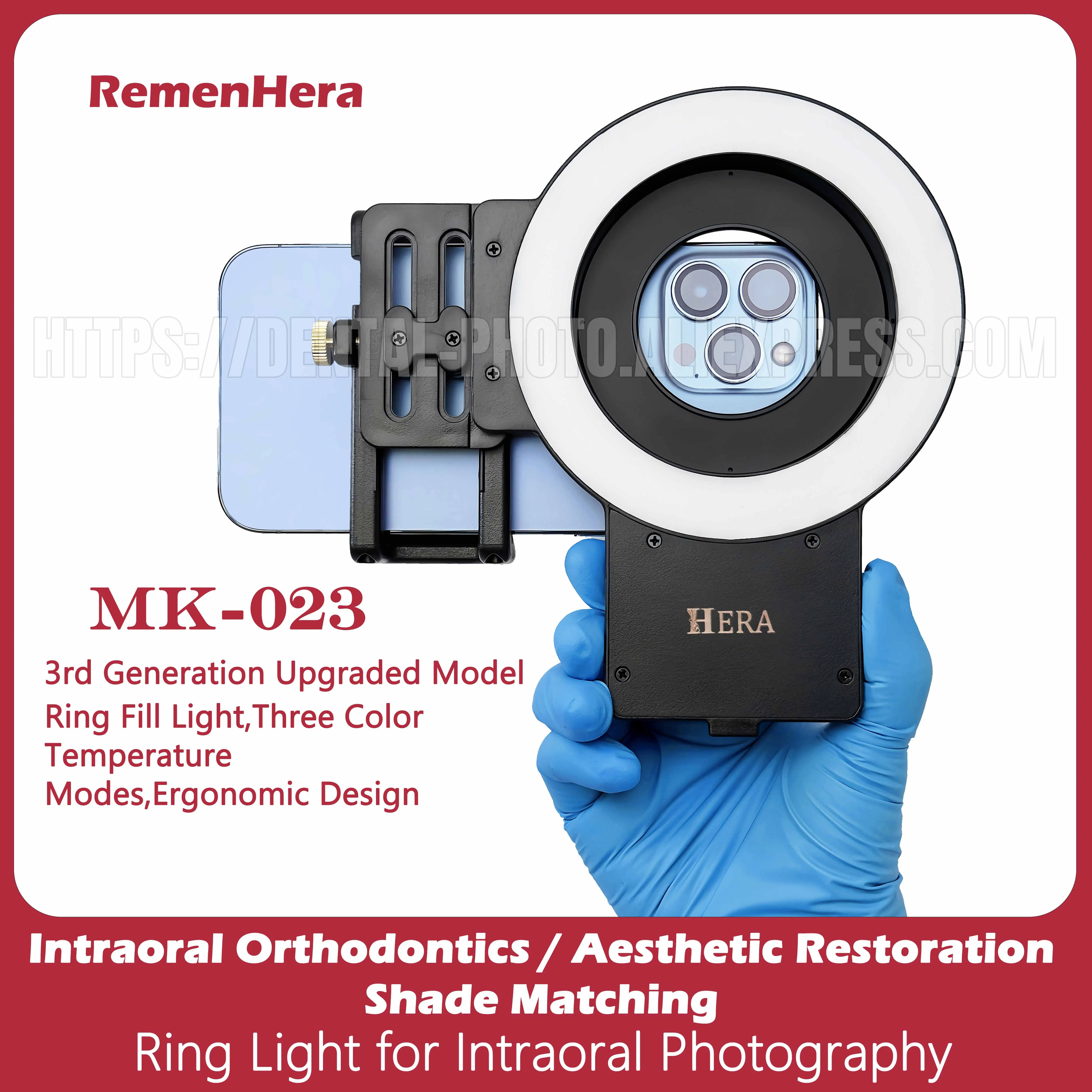 

Dental Photo Light MK23 Ring Fill Light Anti-Reflective, Multifunctional Macro Intraoral LED Light for Dentist Photography