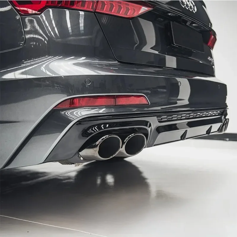 Voor Audi A6 S-Lins S6 (Niet voor A6) Sedan/ Avant C8 C8 Facelift 2019-2024 Auto Achterbumper Volant Achterbumper Diffuser Spoiler - afbeelding 2