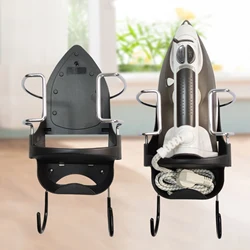 Ironing board holder with hooks Easy installation of heat-resistant iron hangers Board Ironing Hotel Storage Holder Iron Rack