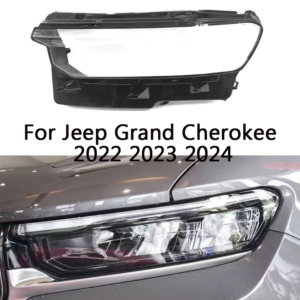 

Auto Head Lamp Light Case For Jeep Grand Cherokee 2022 2023 2024 Car Headlight Cover Lampshade Lampcover Caps Headlamp Shell