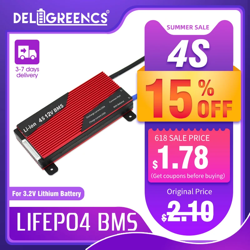 BMS литиевый аккумулятор, для защиты аккумулятора 12,8 в, BMS, 80A, 100A, 120A, 150A, 200A, 250A, BMS PCM/PCB