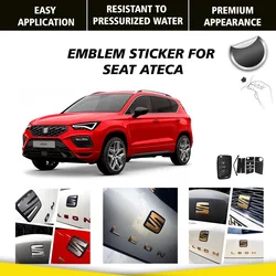 Emblem Coating Set - Vinyl Foil-Self-based Sticker - Special Colors - Compatible with SEAT Ateca.