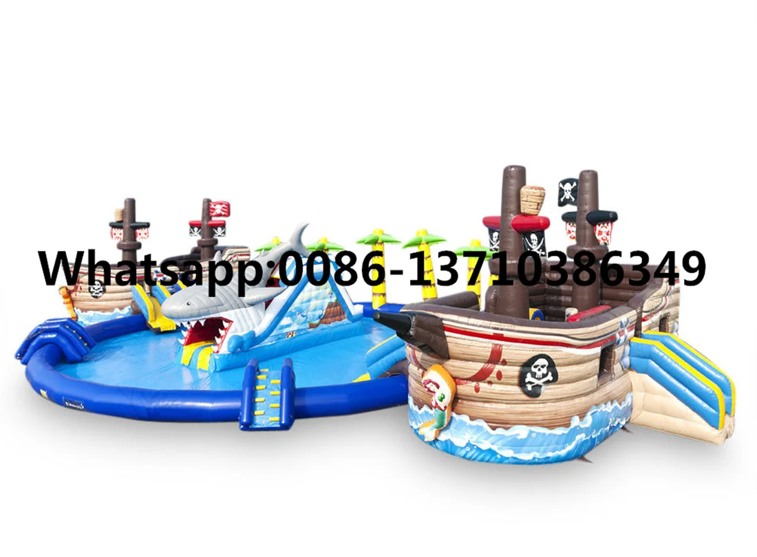 Commercial hot-selling outdoor jungle inflatable water, pool slide park BD-105