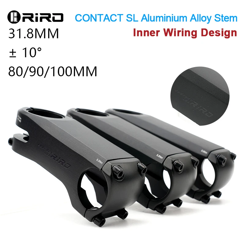 

RIRO Bicycle Stem 10° 80mm 90mm 100mm Mtb Power Aluminum Alloy Bicycle Stem Road Bike Cycling Stem for Handlebar Bike Part